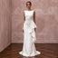 Sophisticated Ivory Matte Mikado Column Bridal Dress for Museum Elopement