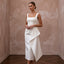 Sophisticated Off - White Satin Pencil Dress for Civil Ceremony - Apparel & Accessories > Clothing > Wedding & Bridal Party Dresses > Wedding Dresses - Mignonette Bridal