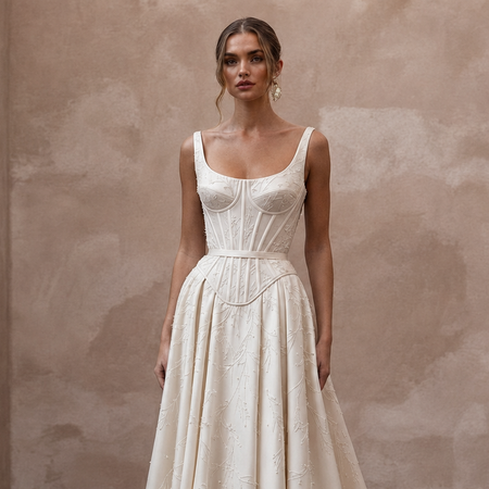 Sophisticated Wedding Dresses with Sculpted Corset Waists