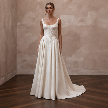 Sophisticated Wedding Dresses with Sculpted Corset Waists