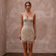Sparkling Champagne Beaded Fringe Mini for Cocktail Hour - Apparel & Accessories > Clothing > Wedding & Bridal Party Dresses > Wedding Dresses - Mignonette Bridal