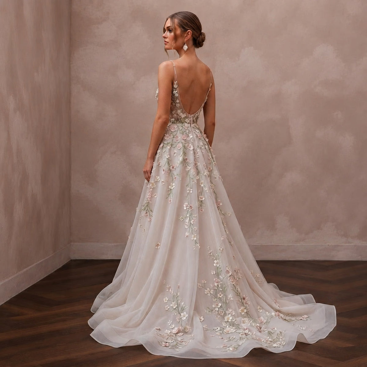 Spring Wedding Dresses with Bloom - Inspired Embroidery - Apparel & Accessories > Clothing > Wedding & Bridal Party Dresses > Wedding Dresses - Mignonette Bridal