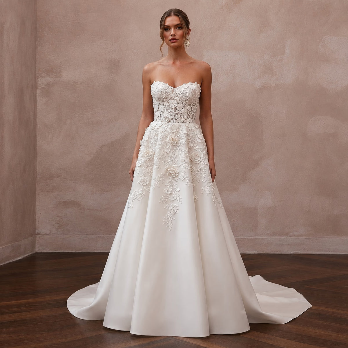 Spring Wedding Dresses with Bloom - Inspired Lace Patterns - Apparel & Accessories > Clothing > Wedding & Bridal Party Dresses > Wedding Dresses - Mignonette Bridal Main image