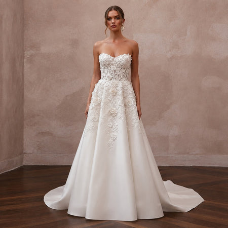 Spring Wedding Dresses with Bloom - Inspired Lace Patterns - Apparel & Accessories > Clothing > Wedding & Bridal Party Dresses > Wedding Dresses - Mignonette Bridal