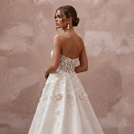 Spring Wedding Dresses with Bloom - Inspired Lace Patterns - Apparel & Accessories > Clothing > Wedding & Bridal Party Dresses > Wedding Dresses - Mignonette Bridal