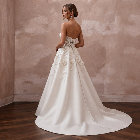 Spring Wedding Dresses with Bloom-Inspired Lace Patterns