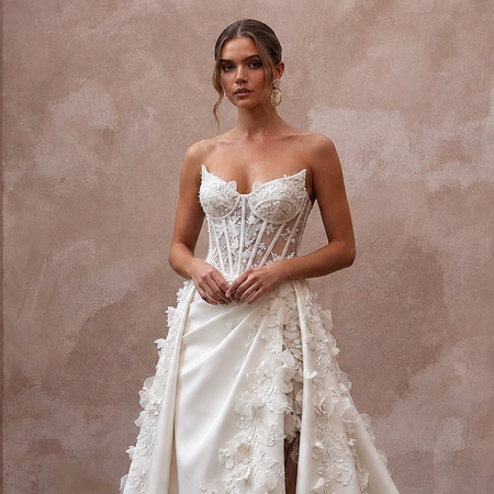 Strapless Wedding Dresses with Elegant Corset Bodices