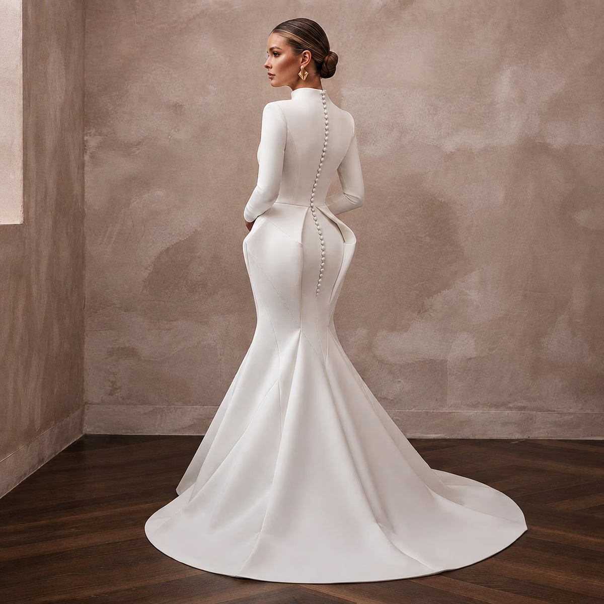 Stretch Crepe Wedding Dresses with Sculpted Fit - Apparel & Accessories > Clothing > Wedding & Bridal Party Dresses > Wedding Dresses - Mignonette Bridal