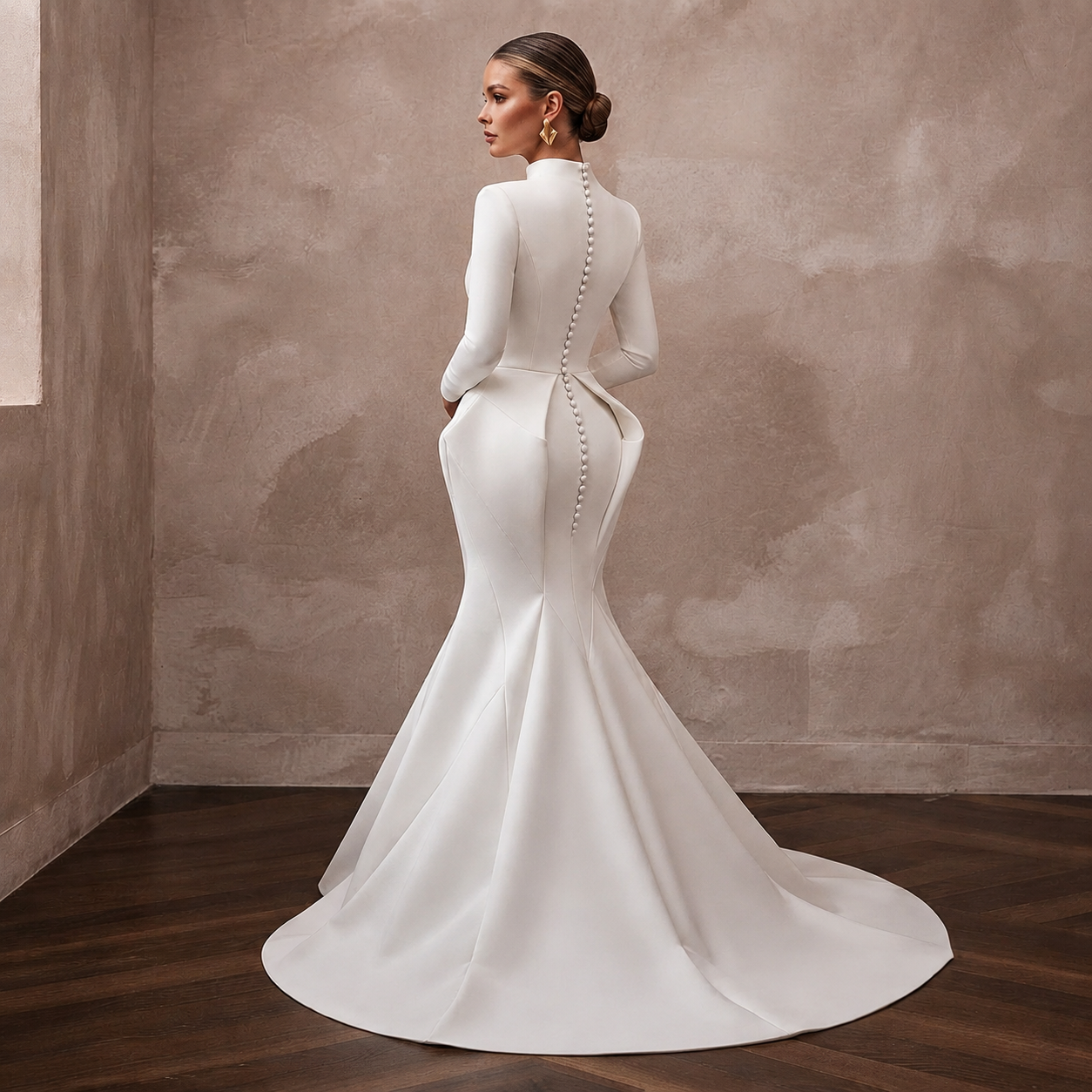 Stretch Crepe Wedding Dresses with Sculpted Fit