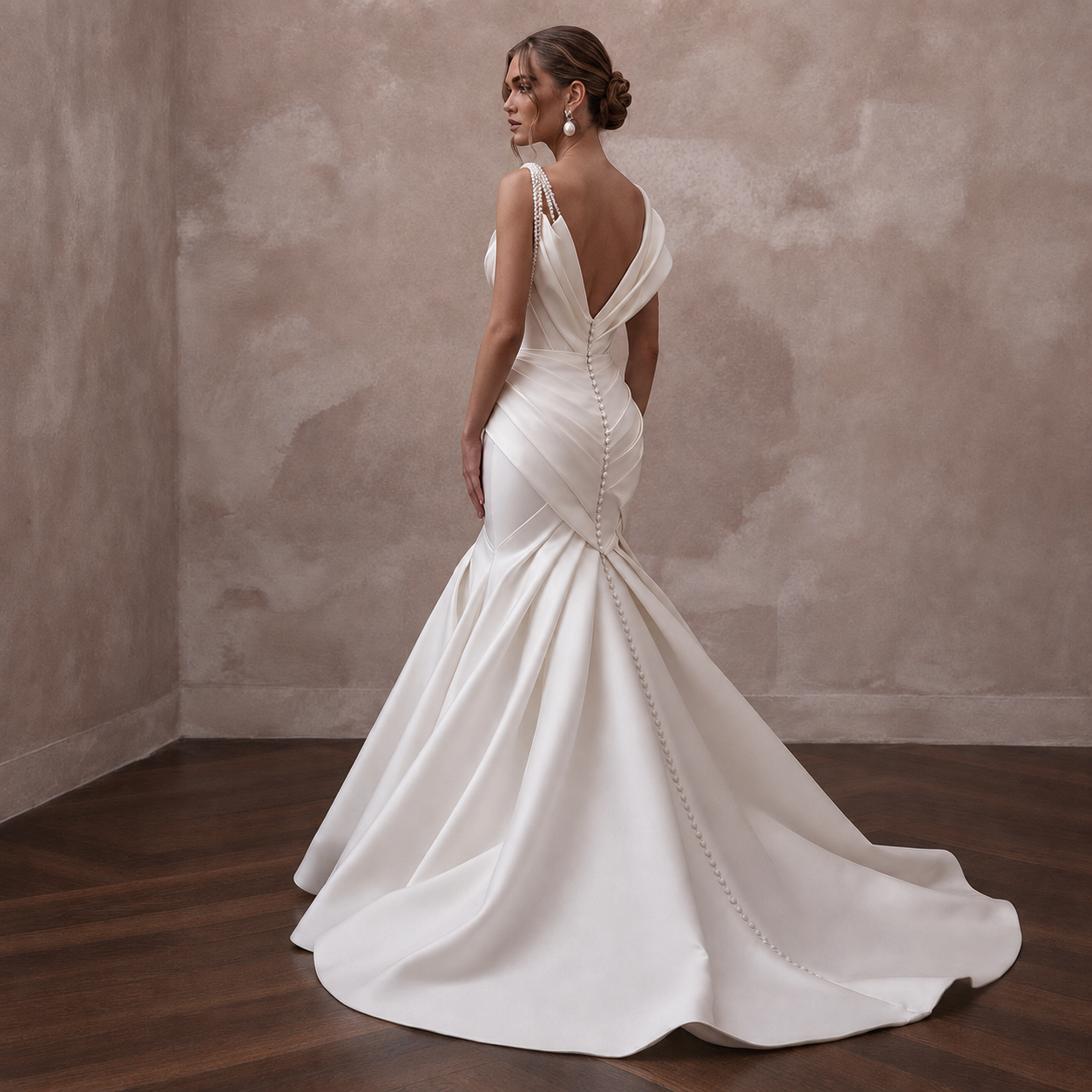 Stretch Mikado Wedding Dresses with Sculpted Silhouettes Secondary image
