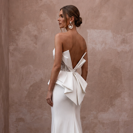 Stretch Satin Wedding Dresses with Sculpted Silhouettes