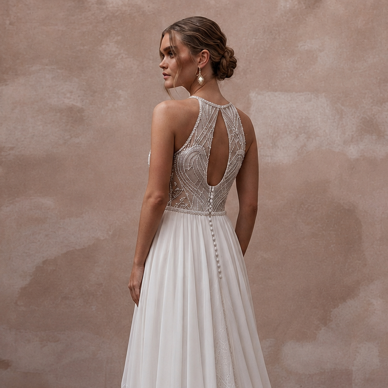 Summer Wedding Dresses with Breathable Chiffon Fabrics