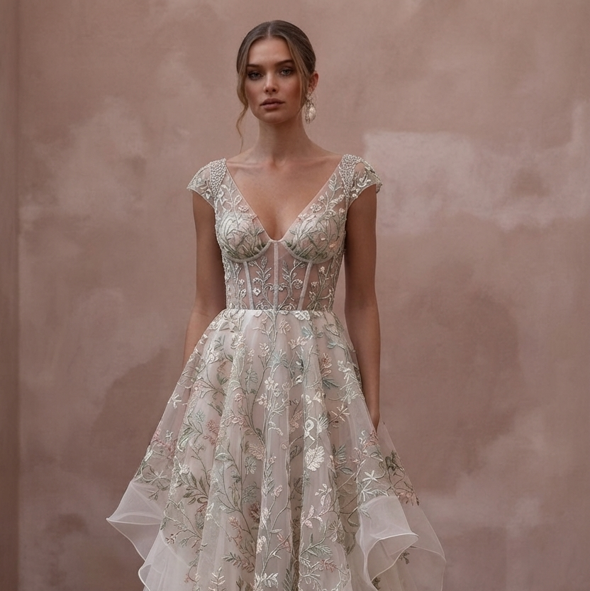 Summer Wedding Dresses with Breathable Organza Fabrics