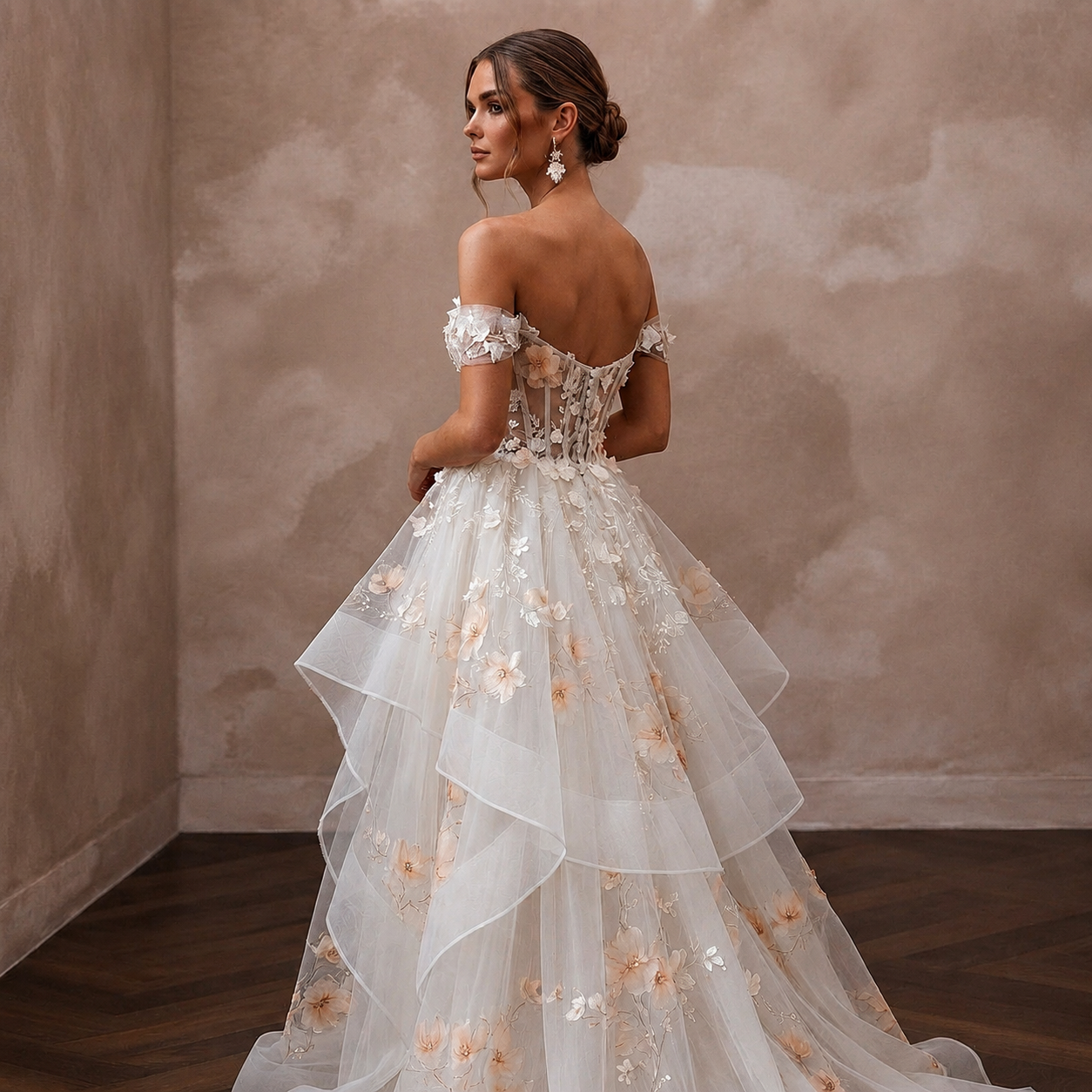 Summer Wedding Dresses with Breathable Organza Layers