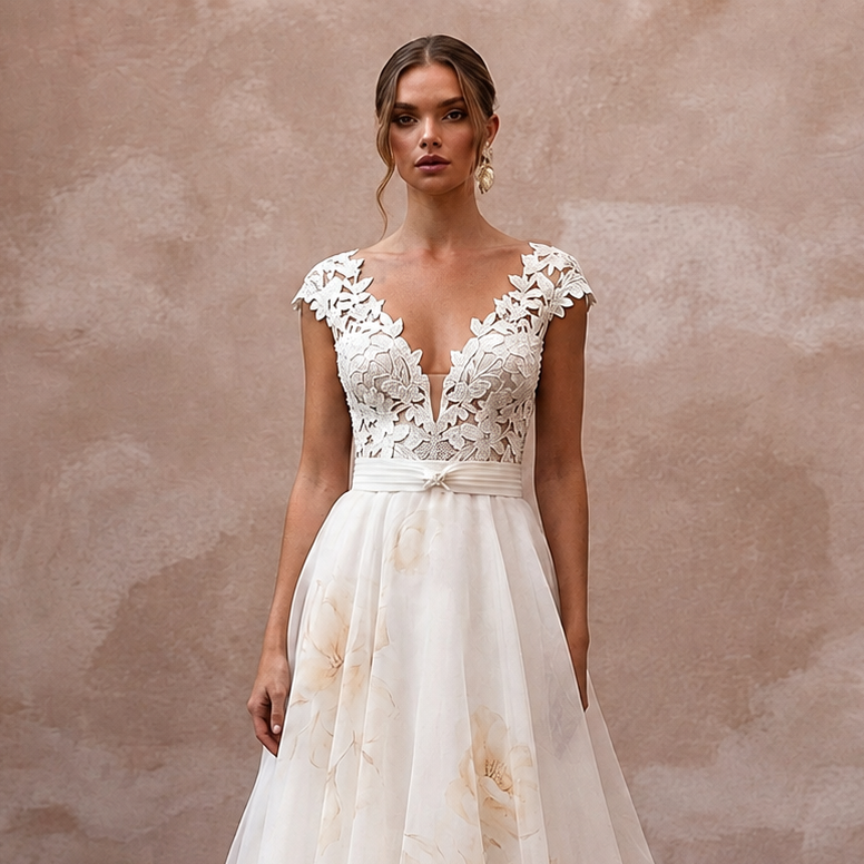 Summer Wedding Dresses with Breathable Silk Organza