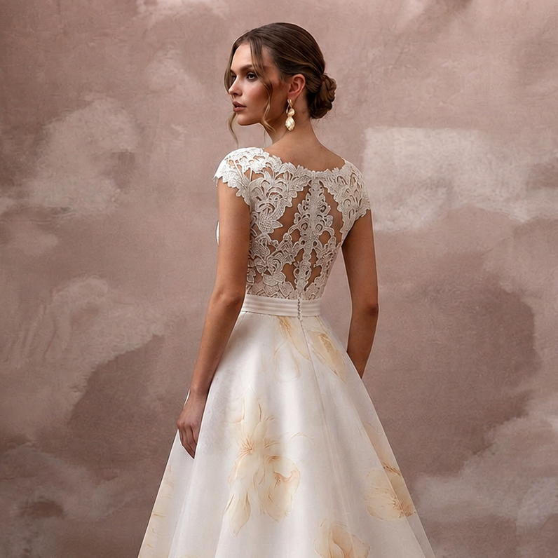 Summer Wedding Dresses with Breathable Silk Organza