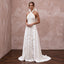 Sustainable Ivory Peace Silk Halter Tie Neck Wedding Gown