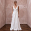 Sustainable Pure White Linen Wrap Dress for Coastal Vows