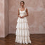 Sustainable White Organic Cotton Tiered Dress for Backyard Vow Renewal