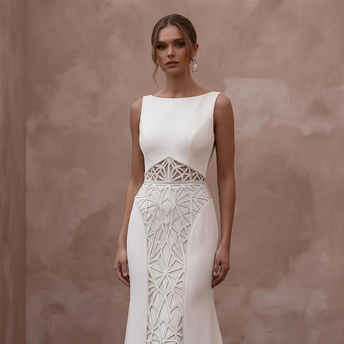 Sweep Train Wedding Dresses with Contemporary Simplicity
