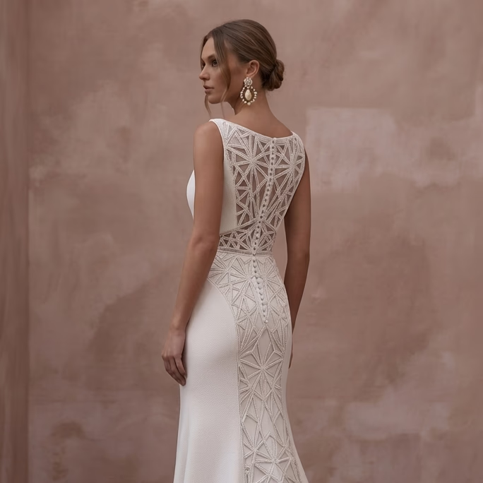 Sweep Train Wedding Dresses with Contemporary Simplicity - Apparel & Accessories > Clothing > Wedding & Bridal Party Dresses > Wedding Dresses - Mignonette Bridal