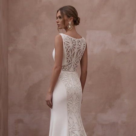 Sweep Train Wedding Dresses with Contemporary Simplicity - Apparel & Accessories > Clothing > Wedding & Bridal Party Dresses > Wedding Dresses - Mignonette Bridal