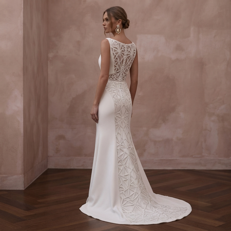 Sweep Train Wedding Dresses with Contemporary Simplicity