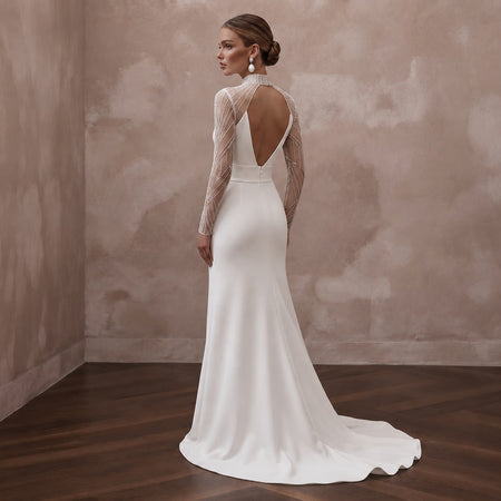 Sweep Train Wedding Dresses with Contemporary Simplicity - Apparel & Accessories > Clothing > Wedding & Bridal Party Dresses > Wedding Dresses - Mignonette Bridal