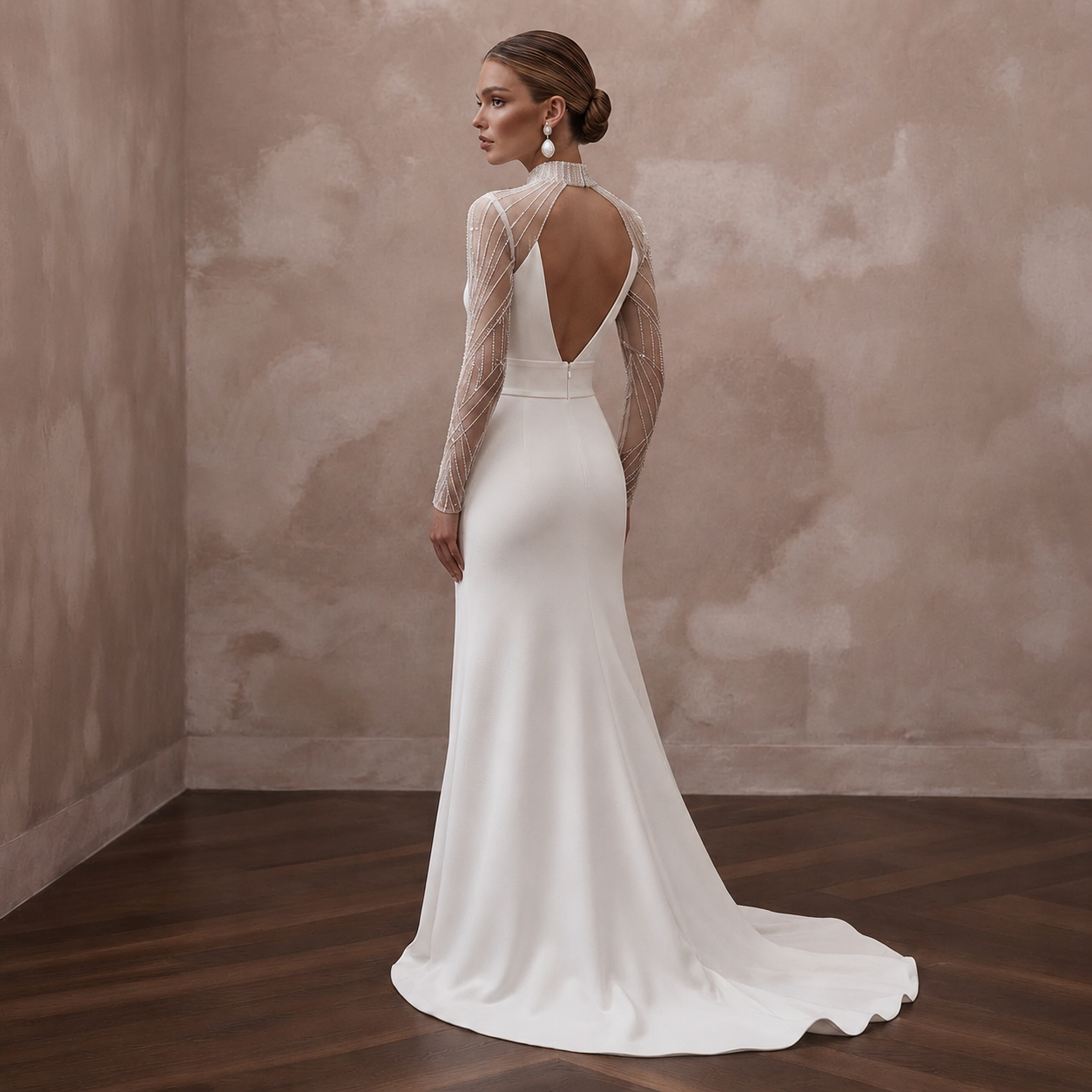Sweep Train Wedding Dresses with Contemporary Simplicity Secondary image