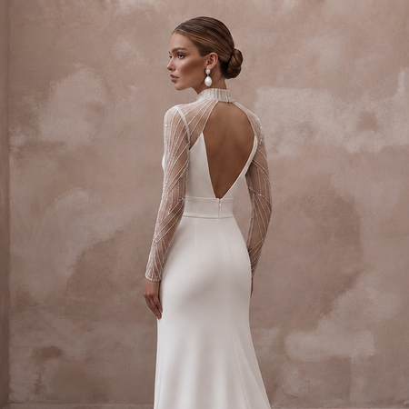 Sweep Train Wedding Dresses with Contemporary Simplicity