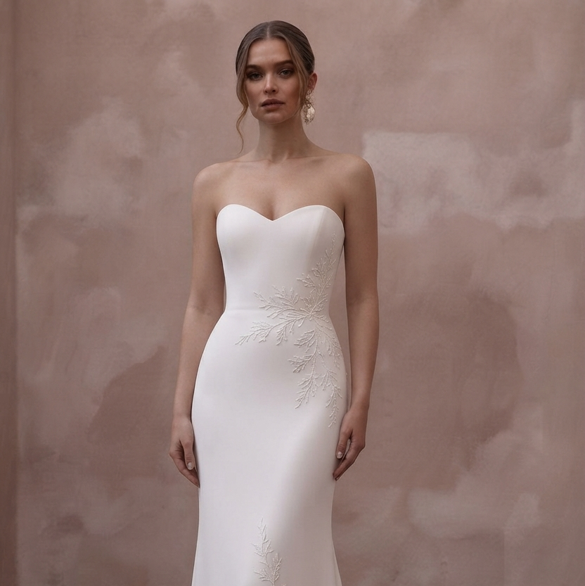 Sweep Train Wedding Dresses with Elegant Simplicity