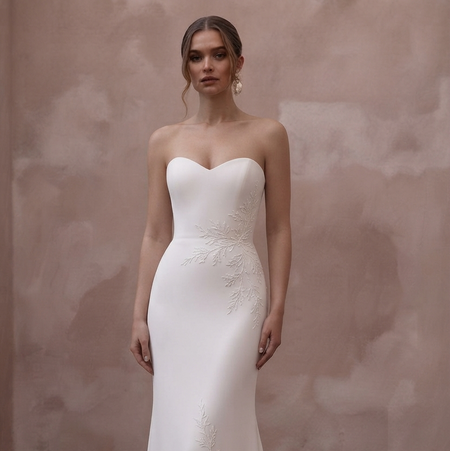 Sweep Train Wedding Dresses with Elegant Simplicity