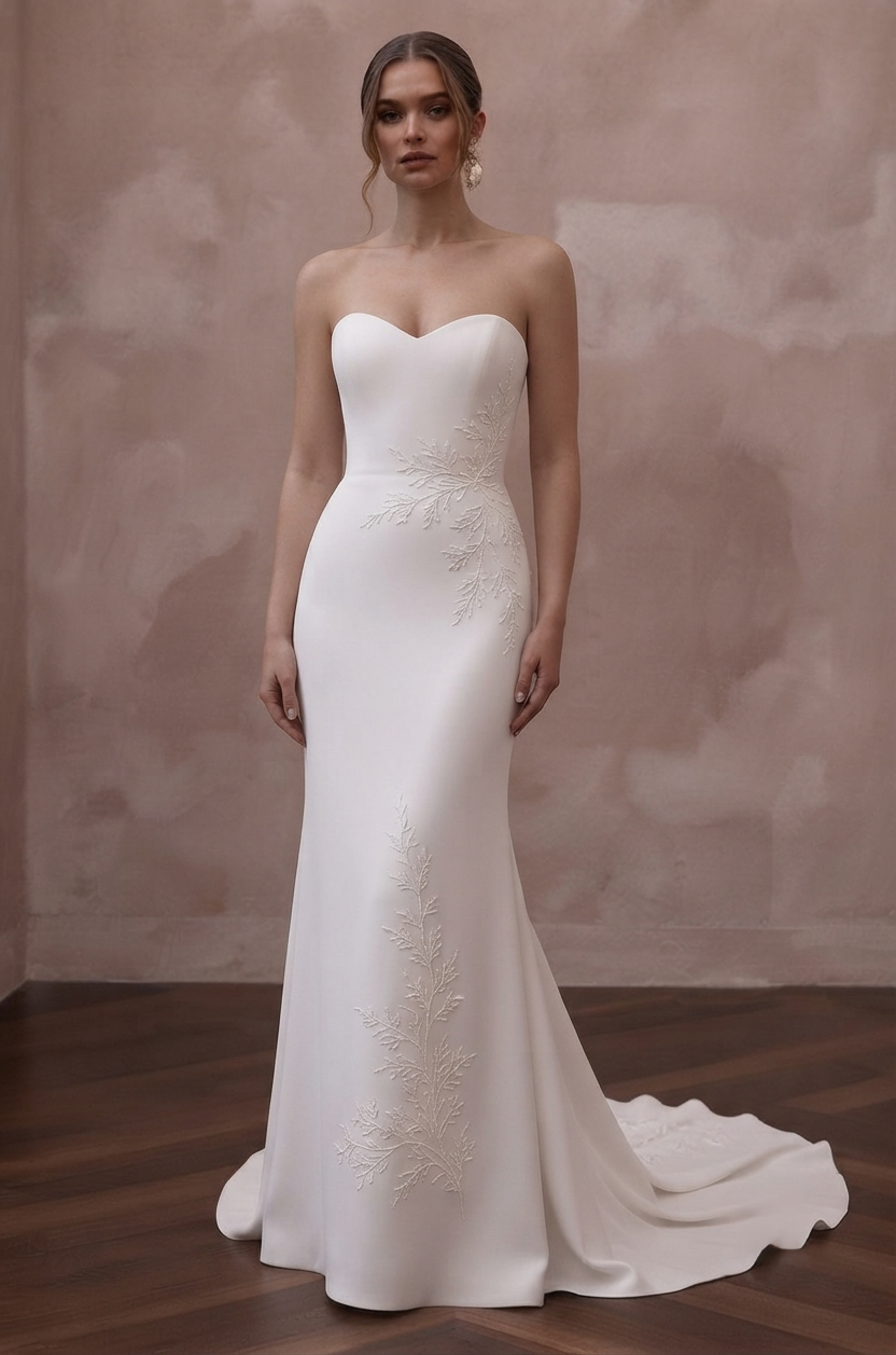 Sweep Train Wedding Dresses with Elegant Simplicity Main image
