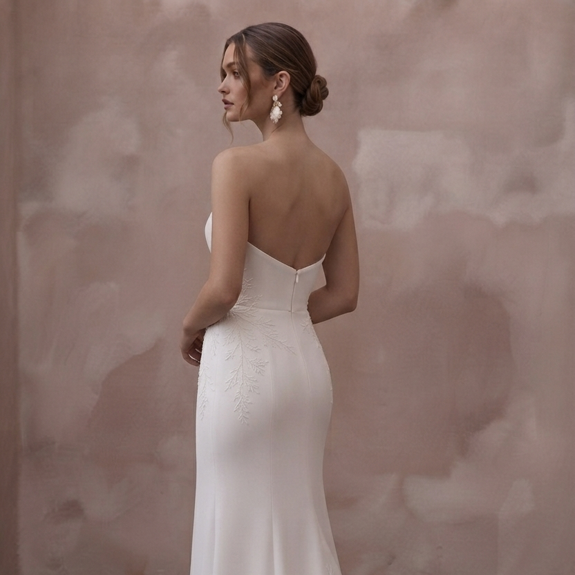 Sweep Train Wedding Dresses with Elegant Simplicity