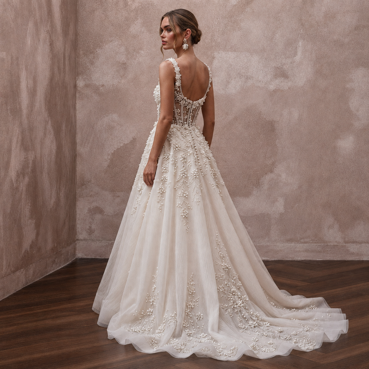 Sweetheart Neck Wedding Dresses with Pearl Accents Secondary image