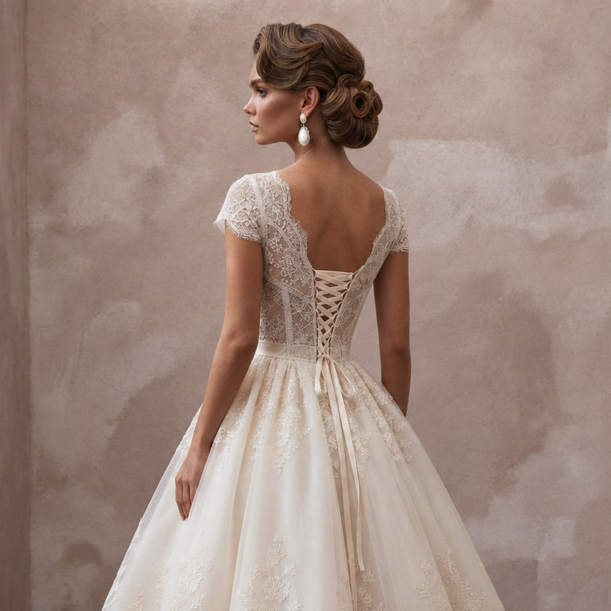 Tea-Length Wedding Dresses with Retro Bridal Style