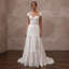 Textured White Broderie Anglaise Dress for Garden Reception