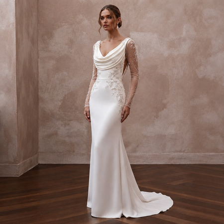 Timeless Cream Jersey Sheath Dress for Surprise Proposal Party