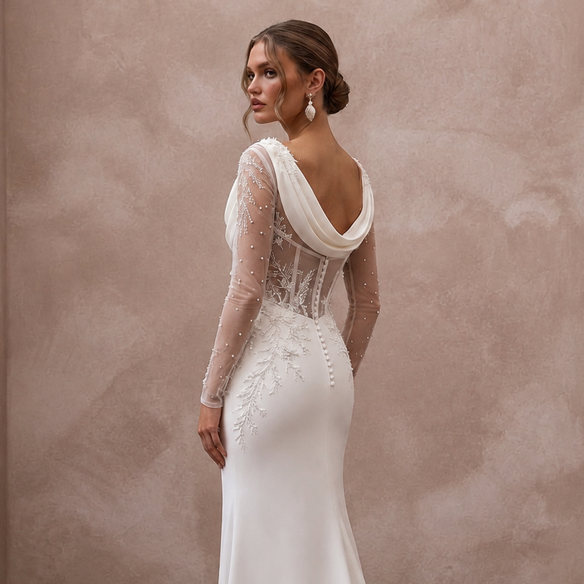 Timeless Cream Jersey Sheath Dress for Surprise Proposal Party