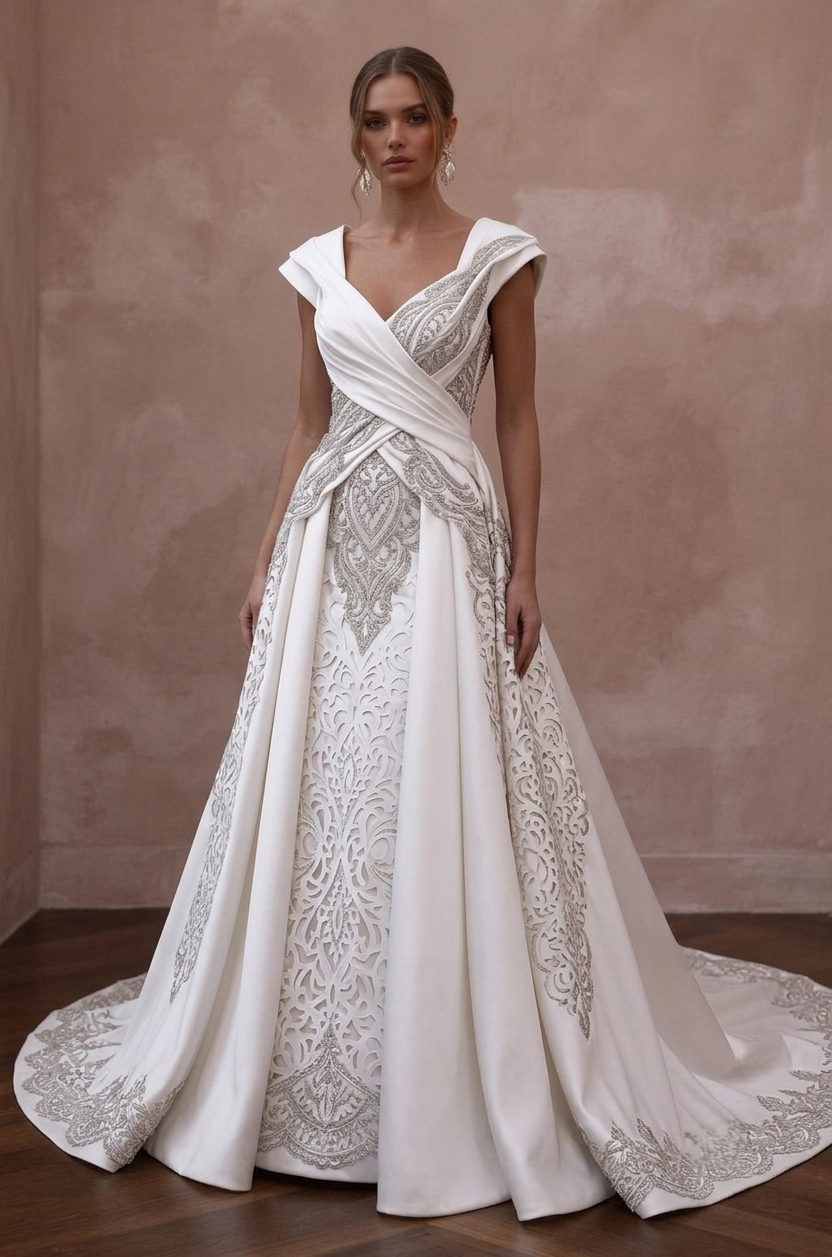 Timeless Satin Wedding Dresses with Classic A-Line Shapes