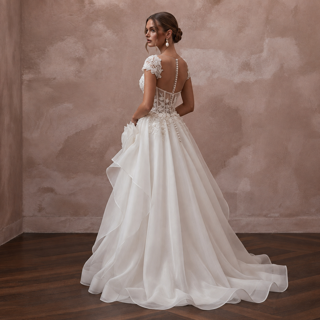 Timeless Wedding Dresses in Satin, Silk, Lace, Organza, and Tulle