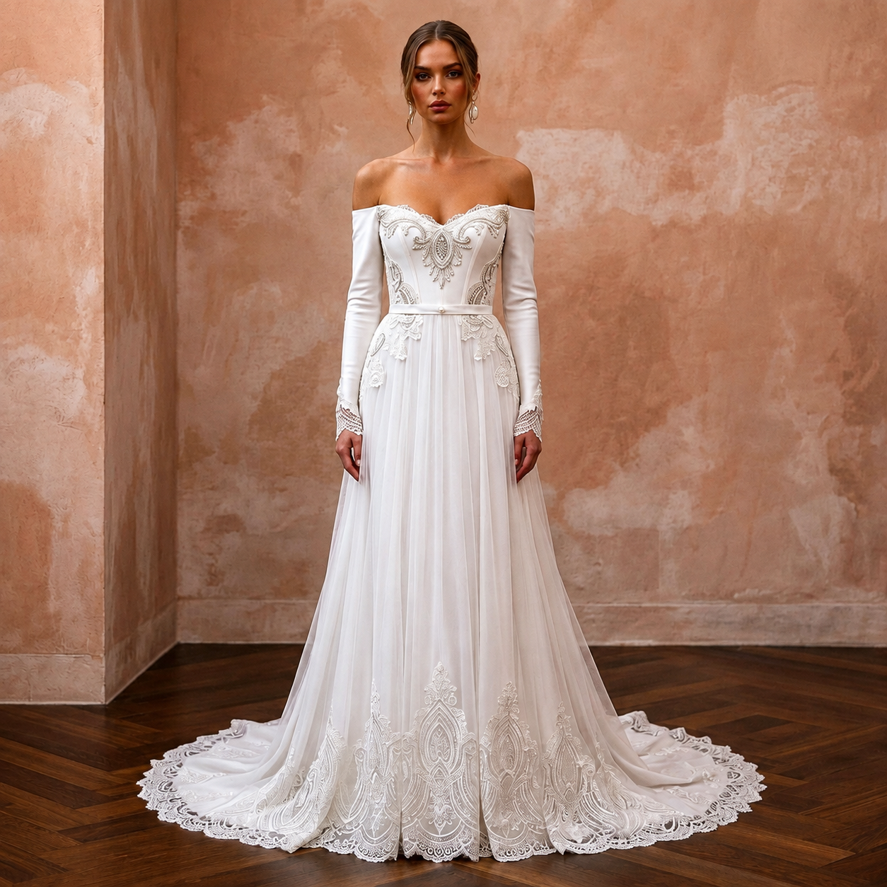 Timeless Wedding Dresses with Silk and Lace Elegance