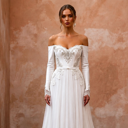 Timeless Wedding Dresses with Silk and Lace Elegance