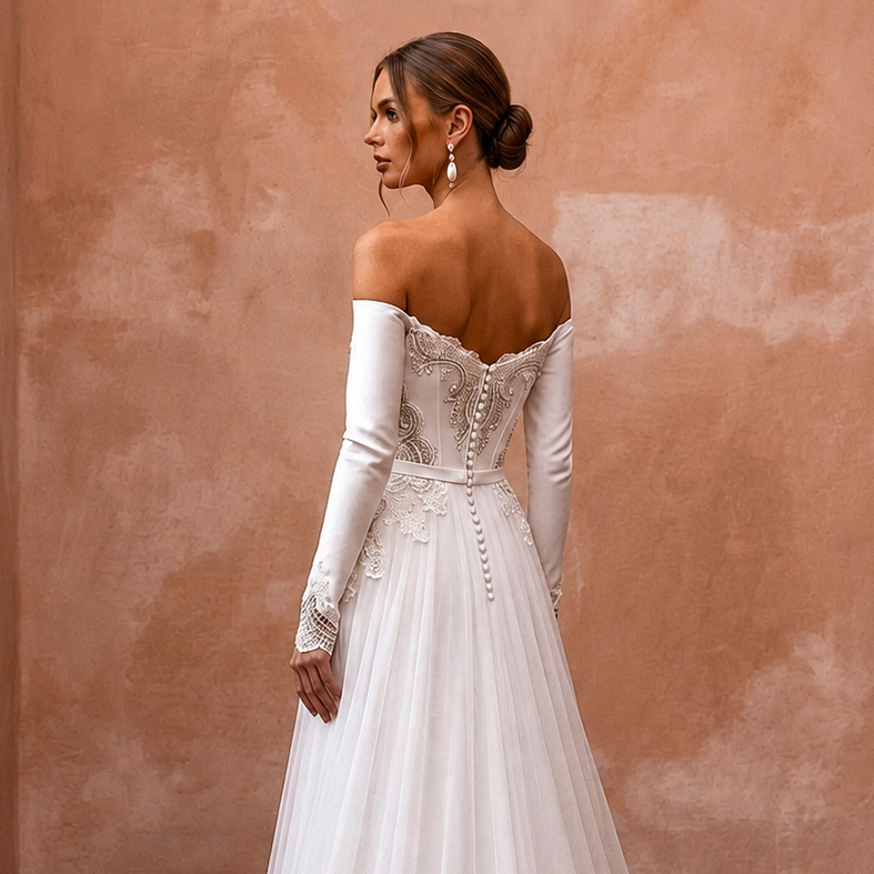 Timeless Wedding Dresses with Silk and Lace Elegance
