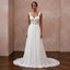 Tropical Wedding Dress with Floral Lace and Flowing Chiffon Skirt - Apparel & Accessories > Clothing > Wedding & Bridal Party Dresses > Wedding Dresses - Mignonette Bridal