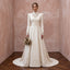 Victorian - Inspired Ivory Brocade High - Neck Wedding Gown for Themed Vow Exchange - Apparel & Accessories > Clothing > Wedding & Bridal Party Dresses > Wedding Dresses - Mignonette Bridal