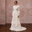 Victorian Inspired Chiffon Wedding Dress with High Neck