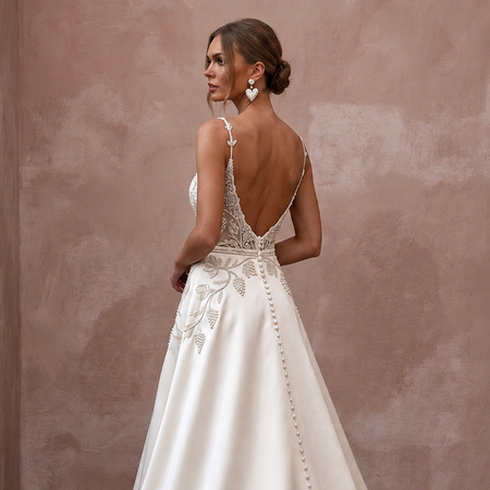 Vineyard Wedding Dresses with Delicate Botanical Embroidery