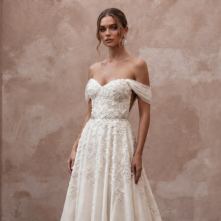 Vineyard Wedding Dresses with Elegant Botanical Lace