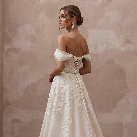 Vineyard Wedding Dresses with Elegant Botanical Lace